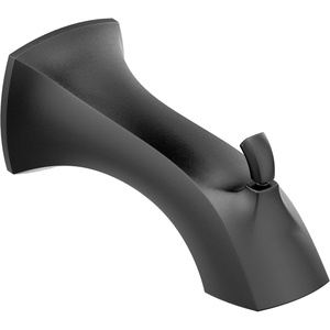 Moen Matte Black 1/2-Inch Slip Fit Connection Diverter Tub Spout, 161955BL