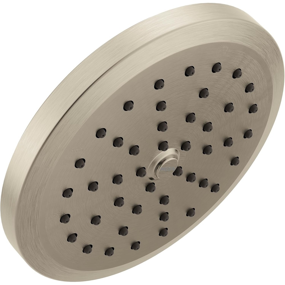 image:imageMoen Brushed Nickel OneFunction 634 Inch Wide Diameter Rain Showerhead with Immersion Rainshower Technology S178BN