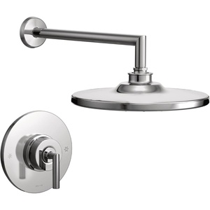 Moen TS22002BN Arris Posi-Temp Pressure Balancing Modern Shower Trim Kit with 10-Inch Rainshower, Valve Required, Brushed Nickel(Chrome)