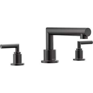Moen TS93003BL Arris 2-Handle Deck Mount Modern Roman Tub Faucet Trim Kit, Valve Required, Matte Black(Matte Black)
