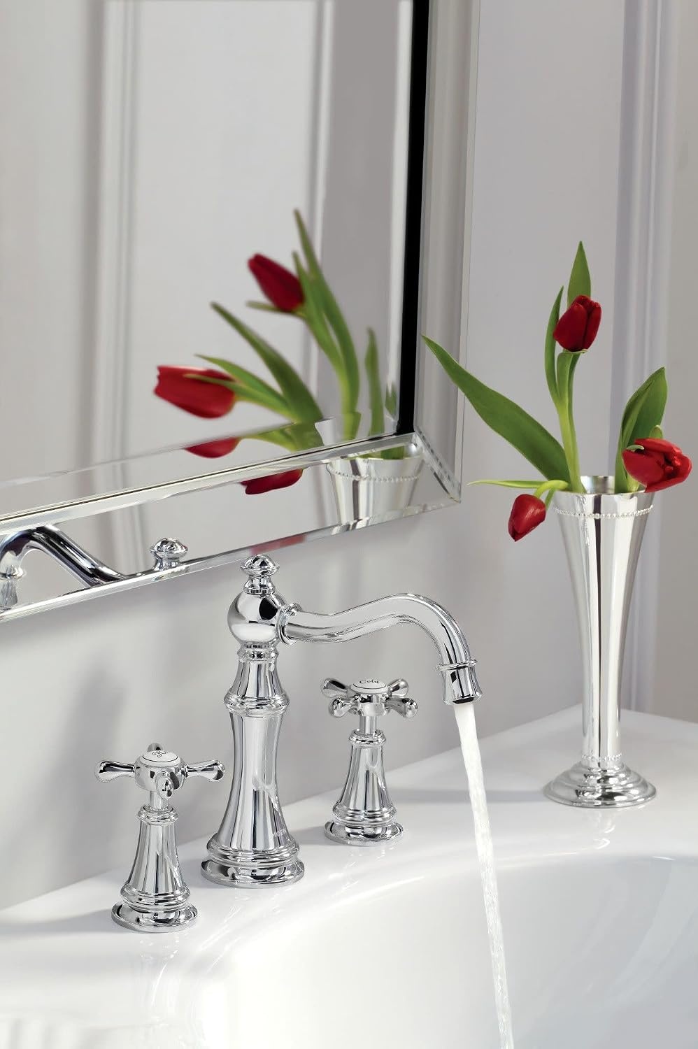 image:imageMoen TS42108ORB Weymouth TwoHandle High Arc Bathroom Faucet Trim Kit Without Valve Oil Rubbed BronzeOil Rubbed Bronze