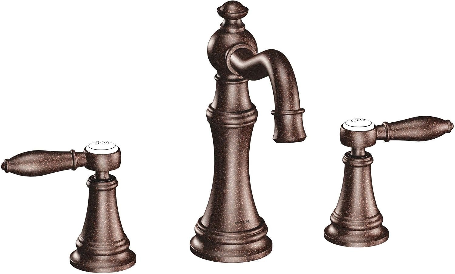 image:imageMoen TS42108ORB Weymouth TwoHandle High Arc Bathroom Faucet Trim Kit Without Valve Oil Rubbed BronzeOil Rubbed Bronze
