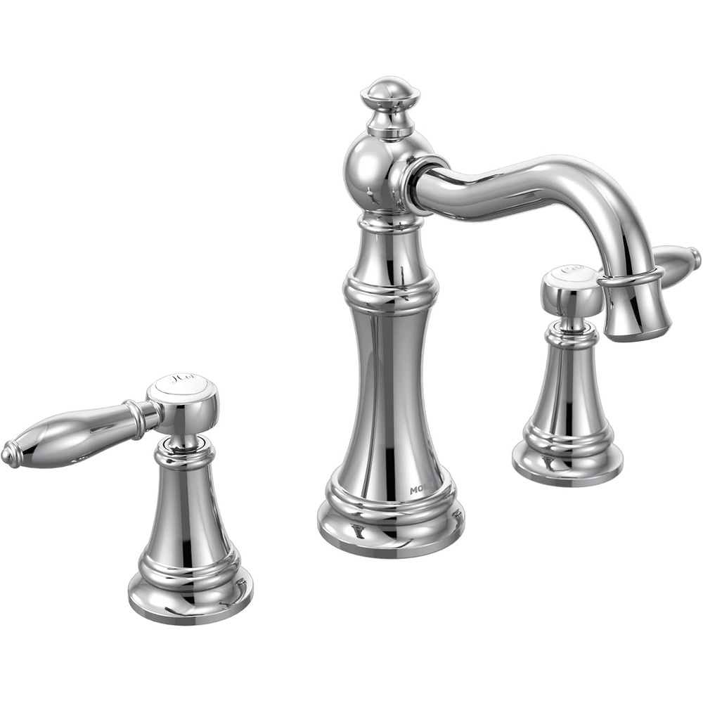 image:imageMoen TS42108ORB Weymouth TwoHandle High Arc Bathroom Faucet Trim Kit Without Valve Oil Rubbed BronzeChrome