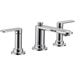 Moen Greenfield Chrome Two-Handle Widespread Bathroom Sink Faucet, TV6507