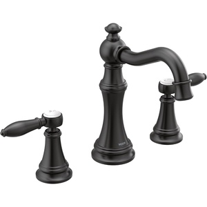 Moen TS42108ORB Weymouth Two-Handle High Arc Bathroom Faucet Trim Kit Without Valve, Oil Rubbed Bronze(Matte Black)