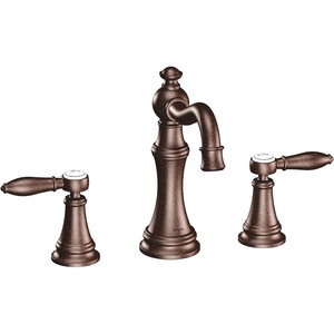 Moen TS42108ORB Weymouth Two-Handle High Arc Bathroom Faucet Trim Kit Without Valve, Oil Rubbed Bronze(Oil Rubbed Bronze)