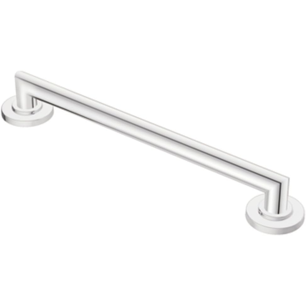 image:imageMoen YG0812CH Bathroom Safety 12Inch Stainless Steel Modern Bathroom Grab Bar ChromeChrome