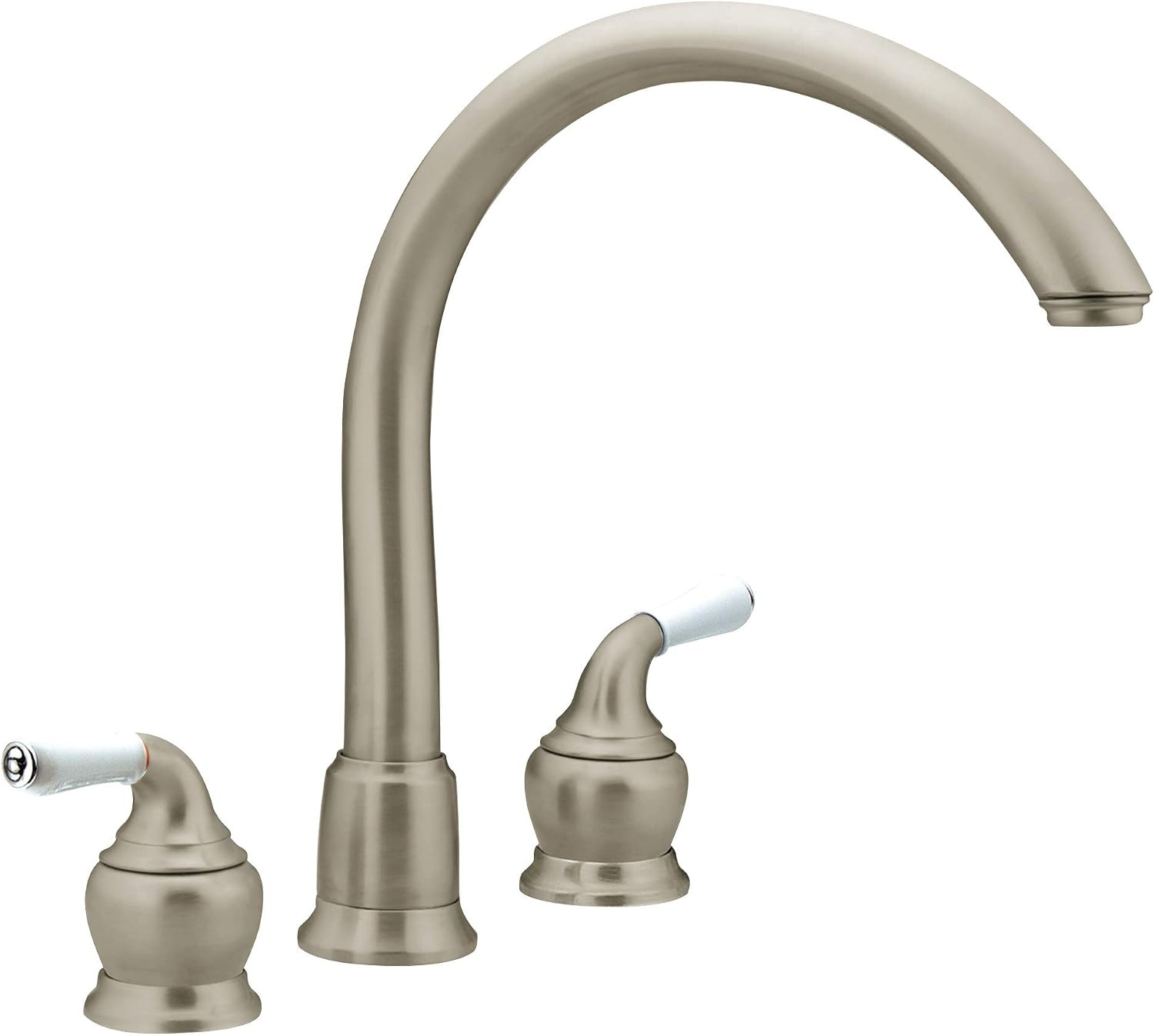 image:imageMoen 97559 Monticello Replacement Handle Knob Insert Porcelain and Chrome 2Pack