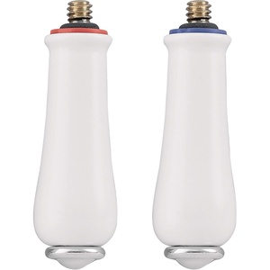 Moen 97559 Monticello Replacement Handle Knob Insert, Porcelain and Chrome (2-Pack)